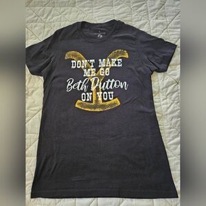 Yellowstone - Beth Dutton Black - Short Sleeve Tee Shirt- Large